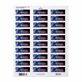 Etiket voor schokgolf II SR-71-Vliegtuig (Full Sheet)