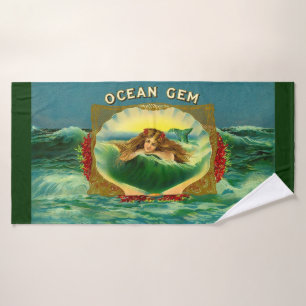 Etiket voor sigaren op basis van Ocean Gem mermaid Bad Handdoek