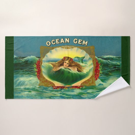 Etiket voor sigaren op basis van Ocean Gem mermaid Bad Handdoek (Badhanddoek)