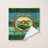 Etiket voor sigaren op basis van Ocean Gem mermaid Bad Handdoek (Wasdoekje)