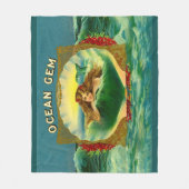 Etiket voor sigaren op basis van Ocean Gem mermaid Fleece Deken (Voorkant)