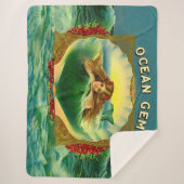 Etiket voor sigaren op basis van Ocean Gem mermaid Sherpa Deken (Voorkant)