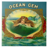 Etiket voor sigaren op basis van Ocean Gem mermaid Tegeltje (Voorkant)