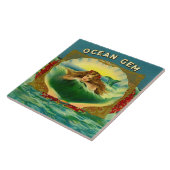 Etiket voor sigaren op basis van Ocean Gem mermaid Tegeltje (Zijkant)