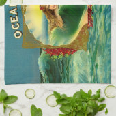 Etiket voor sigaren op basis van Ocean Gem mermaid Theedoek (Gevouwen)