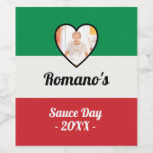 Etiket voor speciale Italiaanse saus Day-fles (Enkel label)