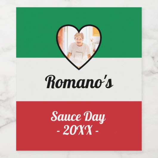 Etiket voor speciale Italiaanse saus Day-fles (Enkel label)