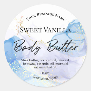 Etiket voor stromende inkten Paars en blauw body B