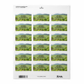 Etiket voor terug te zenden naar Spaanse wijngaard (Full Sheet)