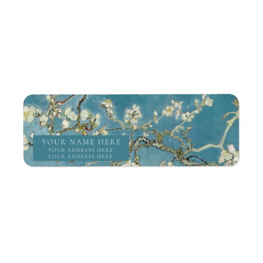 ETIKET VOOR TERUGDRUK : Van Gogh : ALMOND BLOSSOM (Voorkant)