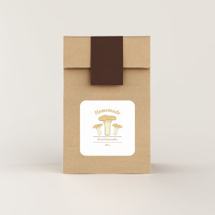 Etiket voor thuisconserven of gedroogde Chanterell