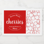  etiket voor thuisgemaakte kersen (Enkel label)