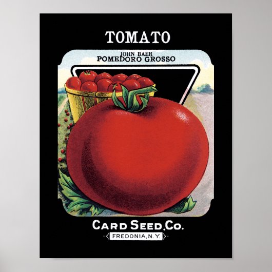 Etiket voor tomatenverpakking poster (Voorkant)