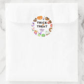 Etiket voor trick ors treat, monsters, Halloween (Tas)
