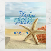 Etiket voor tropisch weddenschap met wasgoed (Enkel label)