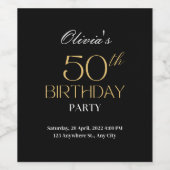 Etiket voor trouwwijn van 50e verjaardag van de fe (Enkel label)