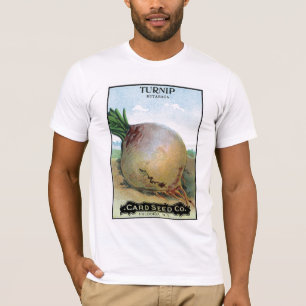 Etiket voor turnip-zaadverpakking t-shirt