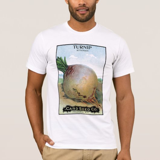 Etiket voor turnip-zaadverpakking t-shirt (Voorkant)