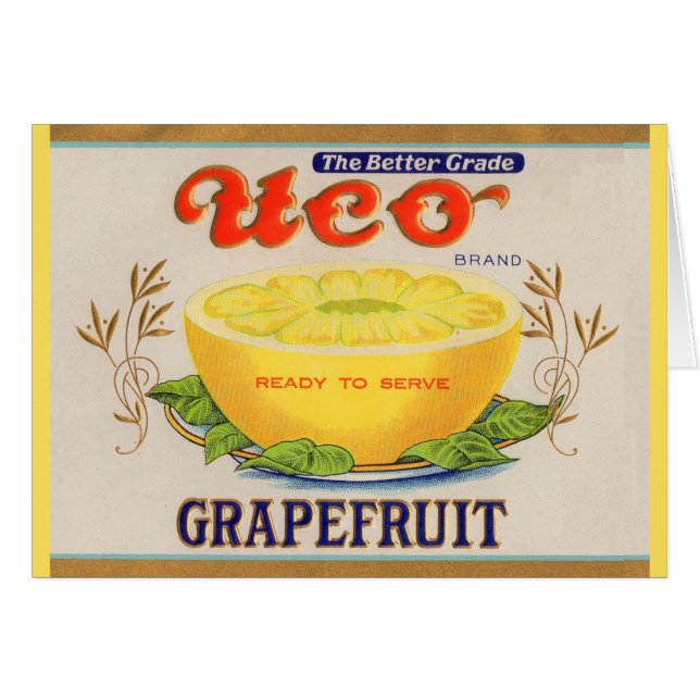 Etiket voor Uco-merk Grapefruits uit 1930 (Voorkant Horizontaal)