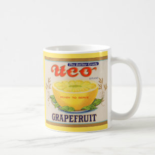 Etiket voor Uco-merk Grapefruits uit 1930 Koffiemok