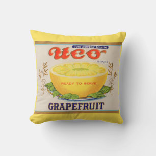Etiket voor Uco-merk Grapefruits uit 1930 Kussen
