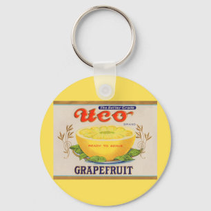 Etiket voor Uco-merk Grapefruits uit 1930 Sleutelhanger