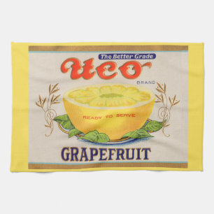 Etiket voor Uco-merk Grapefruits uit 1930 Theedoek
