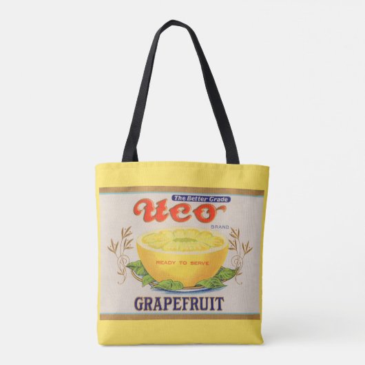 Etiket voor Uco-merk Grapefruits uit 1930 Tote Bag (Achterkant)