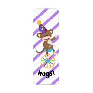 Etiket voor Unicycle Wheel Hugs Planner voor socke