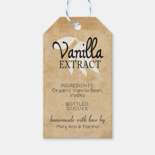 Etiket voor vanille-extractie cadeaulabel