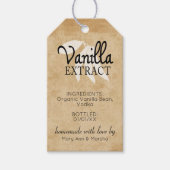 Etiket voor vanille-extractie cadeaulabel (Voorkant)