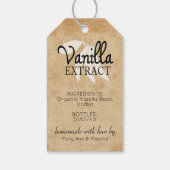 Etiket voor vanille-extractie cadeaulabel (Achterkant)