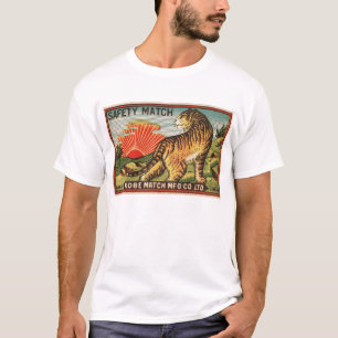 Etiket voor  veiligheidsmatchen - tijger t-shirt