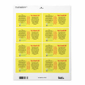 Etiket voor verpakking (Full Sheet)