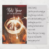 Etiket voor verzegelingen in het nieuwe jaar (Enkel label)