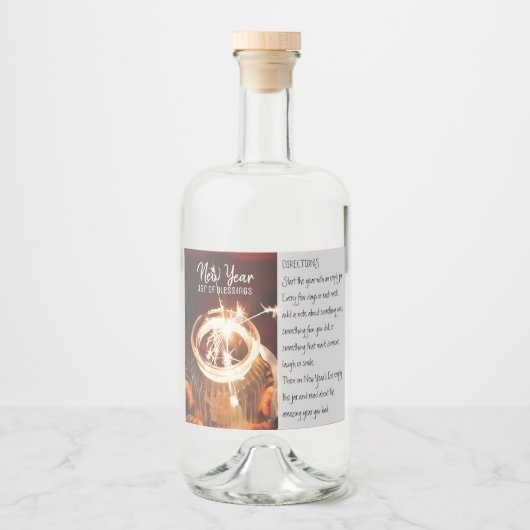 Etiket voor verzegelingen in het nieuwe jaar (Voorkant)