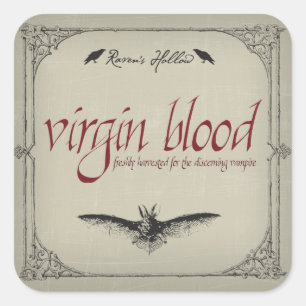 Etiket voor virgin Blood Halloween Jar Sticker