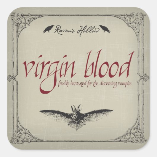 Etiket voor virgin Blood Halloween Jar Sticker (Voorkant)