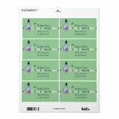 Etiket voor vlinder- en bloemenproduct (Full Sheet)