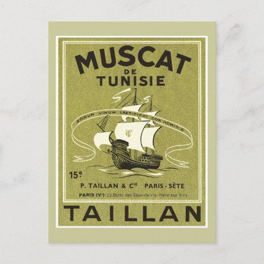  etiket voor vloeibare wijn briefkaart (Voorkant)