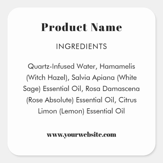 Etiket voor voedingsmiddel (Voorkant)