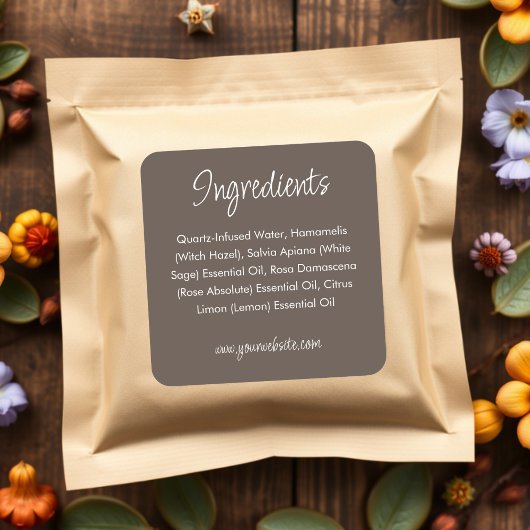 Etiket voor voedingsmiddel | Bruin