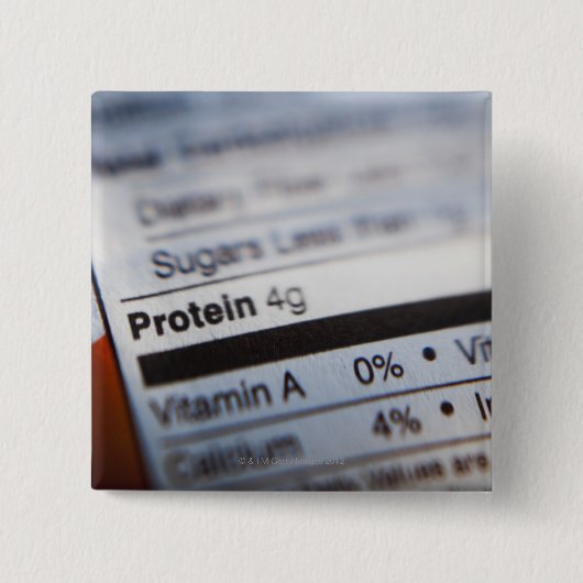 Etiket voor voedingsvoeding vierkante button 5,1 cm (Voorkant)