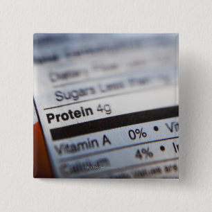Etiket voor voedingsvoeding vierkante button 5,1 cm
