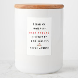 Etiket voor voedsel en drank