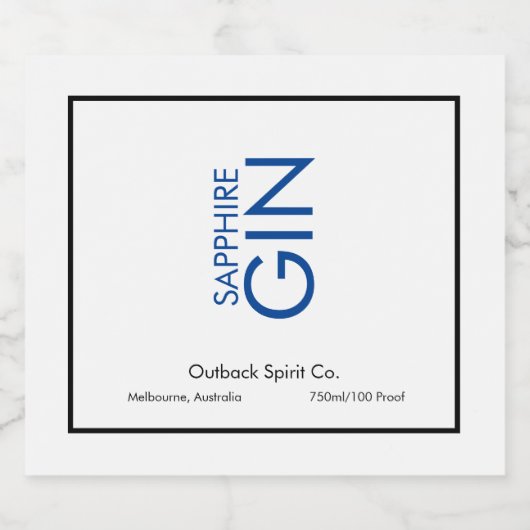 Etiket voor voedsel en drank (Enkel label)