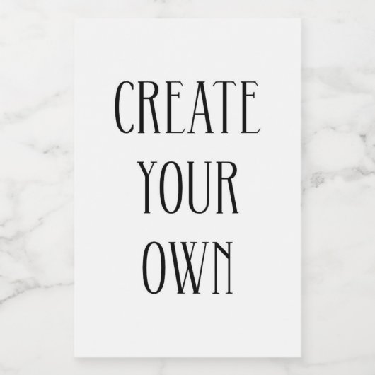 Etiket voor voedsel en drank (Enkel label)