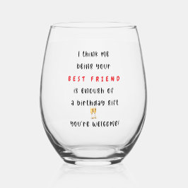 Etiket voor voedsel en drank wijnglas zonder voet