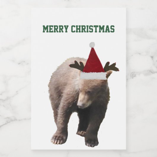 Etiket voor voedselcontainer 2x3 van beren welp (Enkel label)