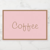 Etiket voor voedselcontainerbus koffie (Enkel label)